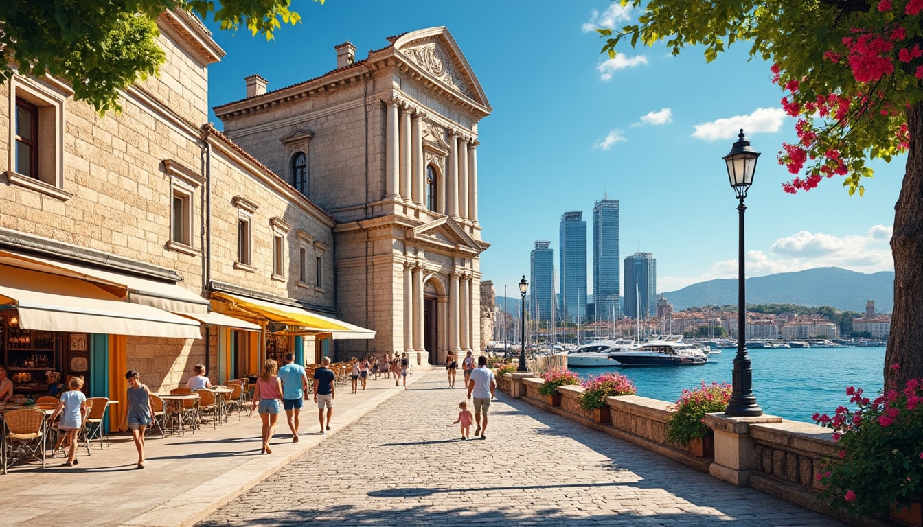 explore the rich architectural heritage and unique urban features of split, a stunning croatian city where ancient history meets modern design, showcasing magnificent roman structures, vibrant waterfronts, and charming streets.